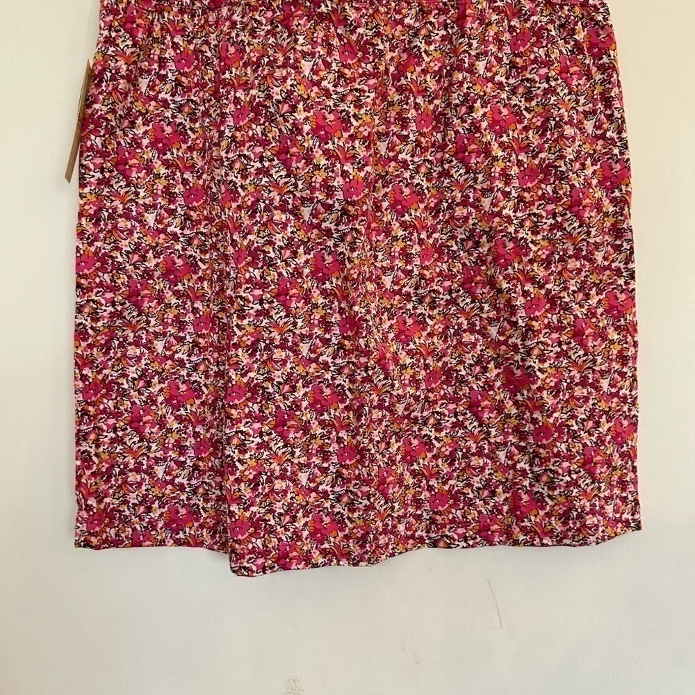 NWT Bass. Morandi rose. Size 1600% cotton floral print skirt.